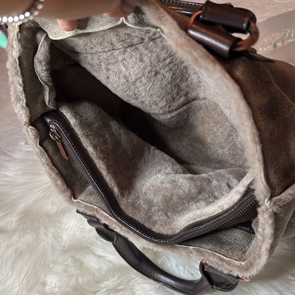 Celine Shearling Boogie Bag Taupe - Picture 17 of 17
